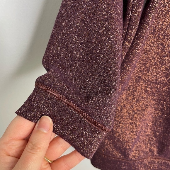 MARC by Marc Jacobs midnight cranberry sparkly metallic raglan sweatshirt - Picture 3 of 10